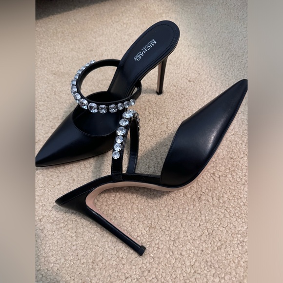 NWT‼️Michael Kors Jesse Mule Black with Rhinestones Strap Size 9M - Picture 12 of 15